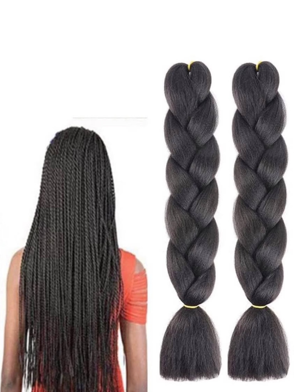 BALINGHAIR Braiding Hair Extensions Black Brown Braids Hair synthetic